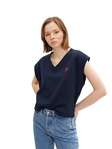 TOM TAILOR Denim Damen Sweatpullunder 1032948, 10668 - Sky Captain Blue, L von TOM TAILOR Denim