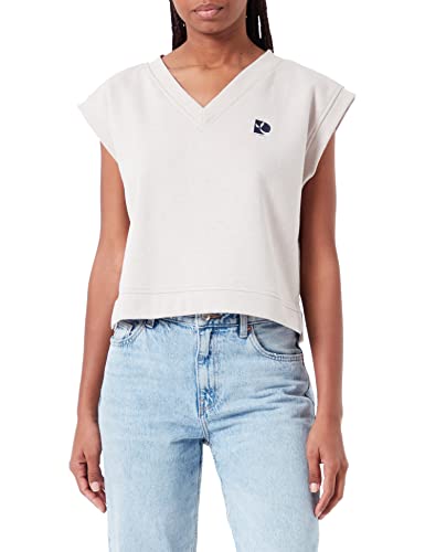 TOM TAILOR Denim Damen Sweatpullunder 1032948, 30224 - Cloud Grey Melange, M von TOM TAILOR Denim