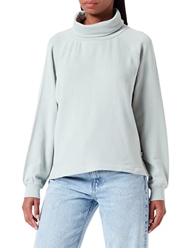 TOM TAILOR Denim Damen Sweatshirt mit Rollkragen 1034456, 12792 - Soft Greyish Green, S von TOM TAILOR Denim