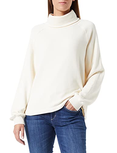 TOM TAILOR Denim Damen Sweatshirt mit Rollkragen 1034456, 22515 - Soft Creme Beige, M von TOM TAILOR Denim