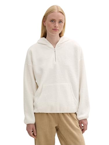 TOM TAILOR Denim Damen Teddy Hoodie Sweatshirt, 10332 - Off White, M TOM TAILOR Denim Damen Teddy Hoodie Sweatshirt, 10332 - Off White, M von TOM TAILOR Denim