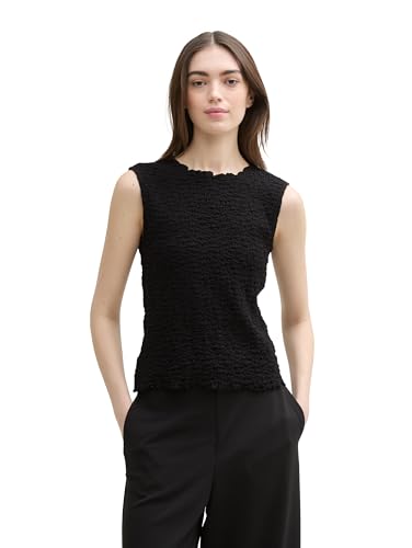 TOM TAILOR Denim Damen 1046571 Top, 14482-Deep Black, L von TOM TAILOR Denim
