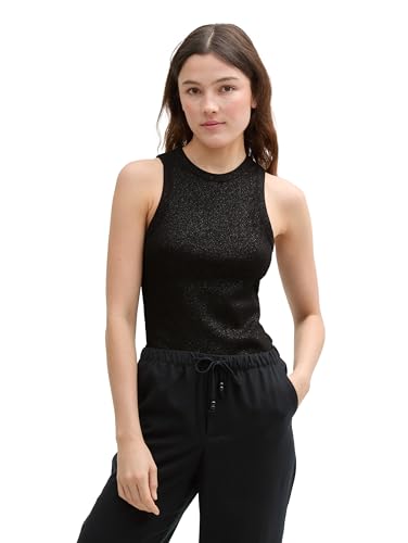 TOM TAILOR Denim Damen 1047120 Top, 14482-Deep Black, M von TOM TAILOR Denim