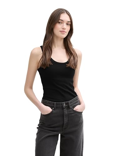TOM TAILOR Denim Damen 1046545 Top, 14482-Deep Black, S von TOM TAILOR Denim