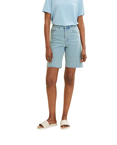 TOM TAILOR Denim Damen Vintage Bermuda Jeans Shorts 1031402, 10181 - Light Stone Green Cast Denim, S von TOM TAILOR Denim