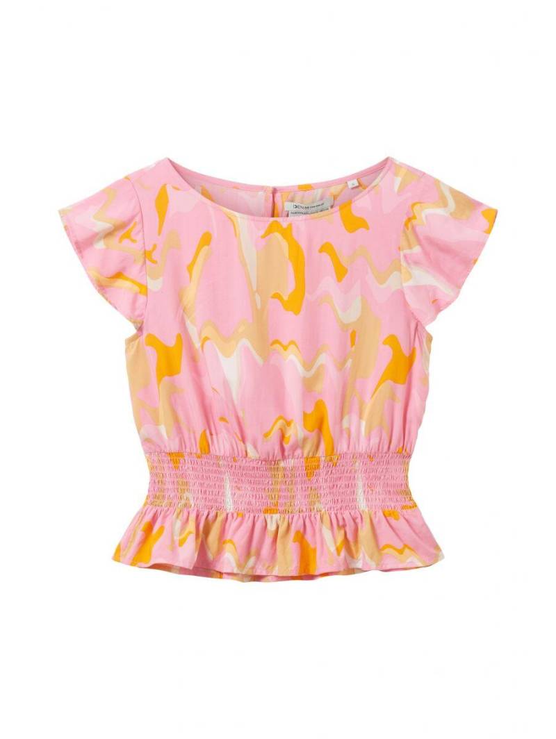 TOM TAILOR Denim - Gemusterte Bluse pink - Gr. - XL von TOM TAILOR Denim