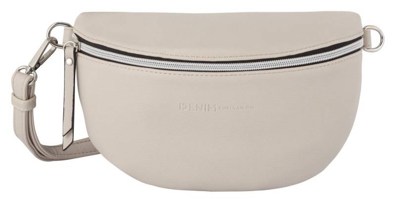 TOM TAILOR Denim Bauchtasche Rosie, vielseitig tragbar, leicht genarbt mit silbernen Nylonreißverschlüssen von TOM TAILOR Denim