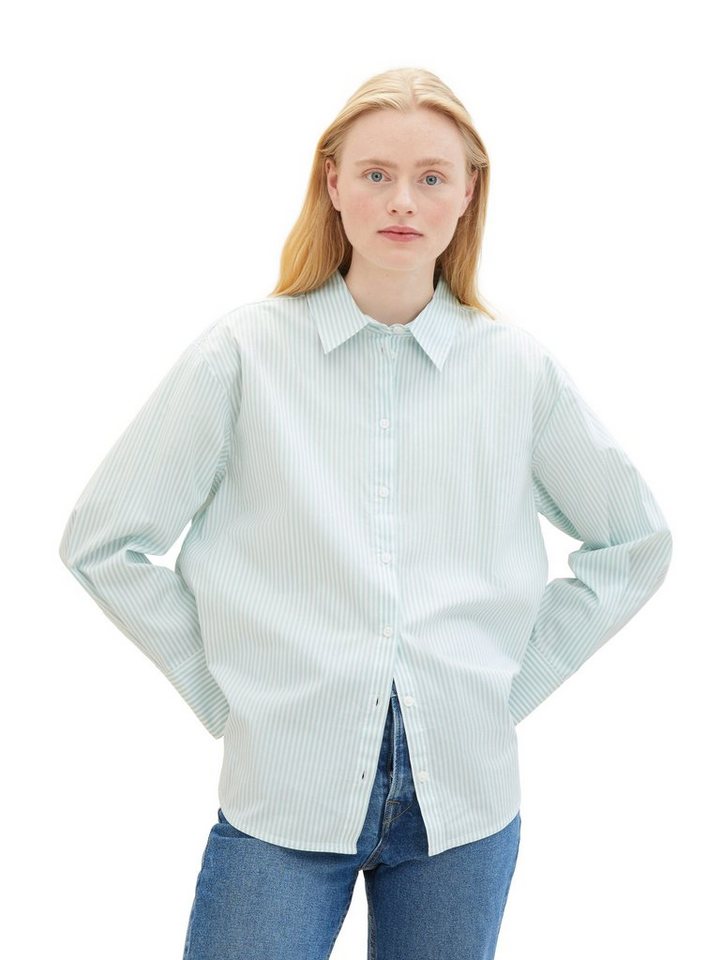 TOM TAILOR Denim Hemdbluse im Streifendesign und mit Stretch von TOM TAILOR Denim