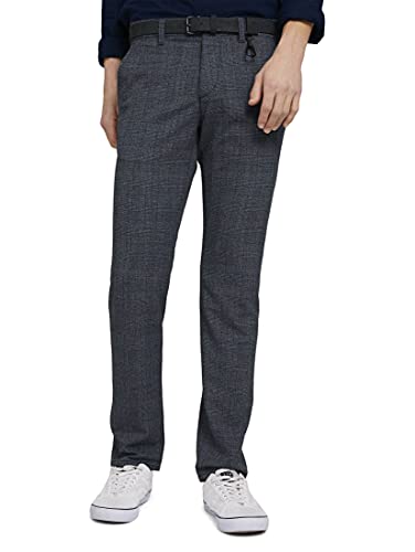 TOM TAILOR Denim Herren Straight Fit Chino Hose mit Gürtel von TOM TAILOR Denim