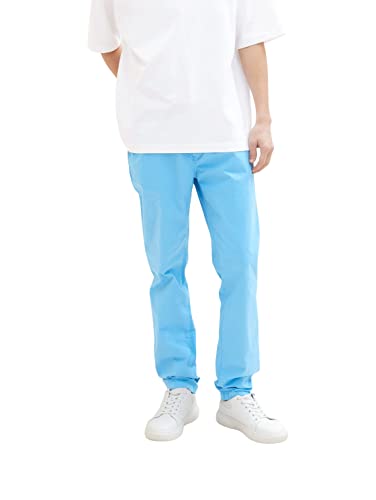 TOM TAILOR Denim Herren 1027694 Slim Chino Hose, 18395-Rainy Sky Blue, 27W / 32L von TOM TAILOR Denim