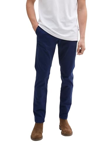TOM TAILOR Denim Herren 1027694 Slim Chino Hose, 34590-Dark Blueberry, 30 W/32 L von TOM TAILOR Denim