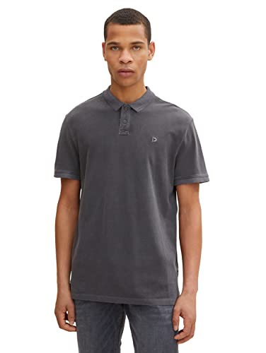 TOM TAILOR Denim Herren Piquée Poloshirt mit kleiner Stickerei 1030641, 29476 - Coal Grey, XXL TOM TAILOR Denim Herren Piquée Poloshirt mit kleiner Stickerei 1030641, 29476 - Coal Grey, XXL von TOM TAILOR Denim