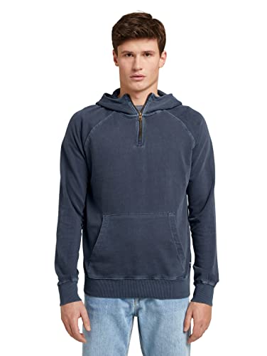 TOM TAILOR Denim Herren Hoodie im Relaxed Fit 1030660, 10668 - Sky Captain Blue, L von TOM TAILOR Denim