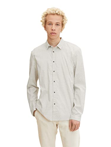 TOM TAILOR Denim Herren 1032370 Slim Fit Hemd Mit Muster, 30274 - Creme Scratched Check Print, L EU TOM TAILOR Denim Herren 1032370 Slim Fit Hemd Mit Muster, 30274 - Creme Scratched Check Print, L EU von TOM TAILOR Denim
