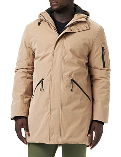 TOM TAILOR Denim Herren Parka mit Kapuze 1032431, 12912 - Splashed Clay Beige, XL von TOM TAILOR Denim