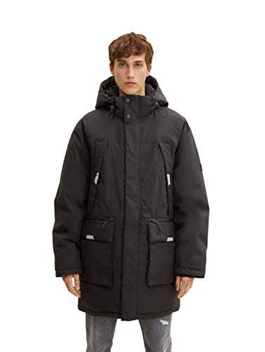 TOM TAILOR Denim Herren Artic Winterparka 1032436, 29999 - Black, M von TOM TAILOR Denim