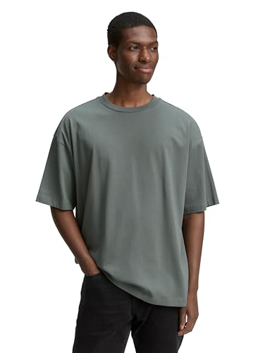 TOM TAILOR Denim Herren 1035912 T-Shirt, 21951 - Washed Jasper Green, L von TOM TAILOR Denim