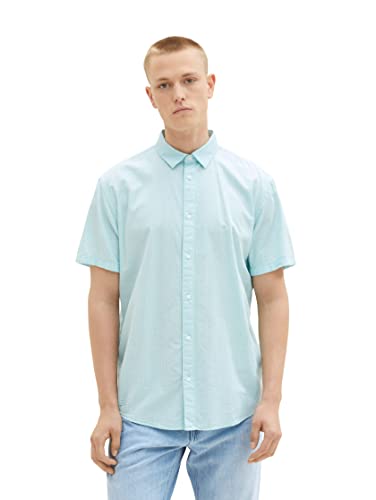 TOM TAILOR Denim Herren 1036254 Relaxed Fit Hemd mit Struktur, 32169-Turquoise Multicolor Structure, L TOM TAILOR Denim Herren 1036254 Relaxed Fit Hemd mit Struktur, 32169-Turquoise Multicolor Structure, L von TOM TAILOR Denim