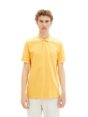 TOM TAILOR Denim Herren 1036386 Basic Poloshirt mit Logo-Stickerei, 31043-Sun Fusion, XXL von TOM TAILOR Denim