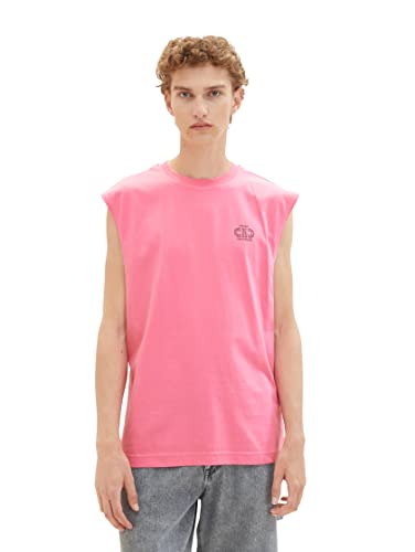 TOM TAILOR Denim Herren 1036450 Relaxed Fit Tanktop, 31645-Summertime Pink, XL von TOM TAILOR Denim