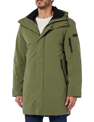 TOM TAILOR Denim Herren 1037387 Winterparka mit Kapuze, 10415-Dusty Olive Green, S von TOM TAILOR Denim