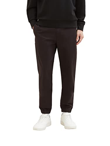 TOM TAILOR Denim Herren 1037538 Tapered Fit Chino Hose, 29999-Black, S TOM TAILOR Denim Herren 1037538 Tapered Fit Chino Hose, 29999-Black, S von TOM TAILOR Denim