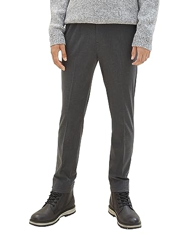 TOM TAILOR Denim Herren 1037539 Relaxed Tapered Fit Hose in Ankle-Länge, 10775-Mid Grey Melange, 28/30 von TOM TAILOR Denim