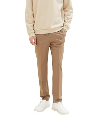 TOM TAILOR Denim Herren 1037539 Relaxed Tapered Fit Hose in Ankle-Länge, 33753-desert Fawn Melange, 28/32 von TOM TAILOR Denim