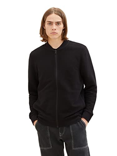 TOM TAILOR Denim Herren 1037600 Sweatshirt Bomberjacke, 29999-Black, M von TOM TAILOR Denim