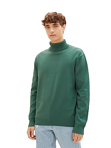 TOM TAILOR Denim Herren 1038675 Basic Rollkragen-Pullover aus Strick, 10778-Hunter Green, XXL von TOM TAILOR Denim