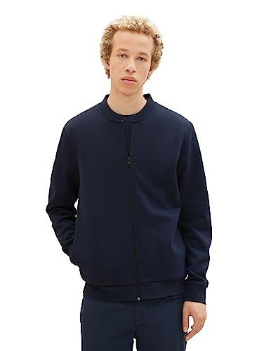 TOM TAILOR Denim Herren 1038818 Sweatshirt Bomberjacke, 10668-sky Captain Blue, S von TOM TAILOR Denim