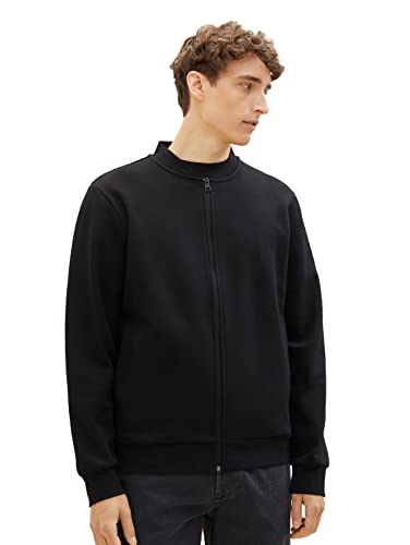 TOM TAILOR Denim Herren 1038818 Sweatshirt Bomberjacke, 29999-Black, S von TOM TAILOR Denim