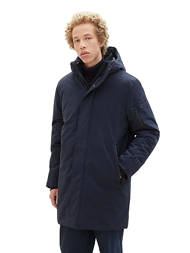 TOM TAILOR Denim Herren 1038859 Winterparka mit Kapuze, 10668-sky Captain Blue, M von TOM TAILOR Denim