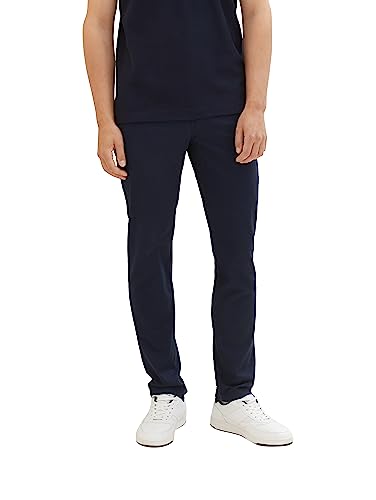 TOM TAILOR Denim Herren 1039802 Slim Fit Chino Hose aus Baumwolle, 10668-sky Captain Blue, 30/34 von TOM TAILOR Denim