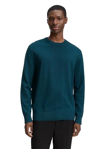TOM TAILOR Denim Herren 1042509 Pullover, 21179-Deep Pond Green, XXL von TOM TAILOR Denim