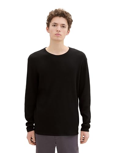 TOM TAILOR Denim Herren Strickpullover aus Baumwolle, 29999 - Black, XXL von TOM TAILOR Denim