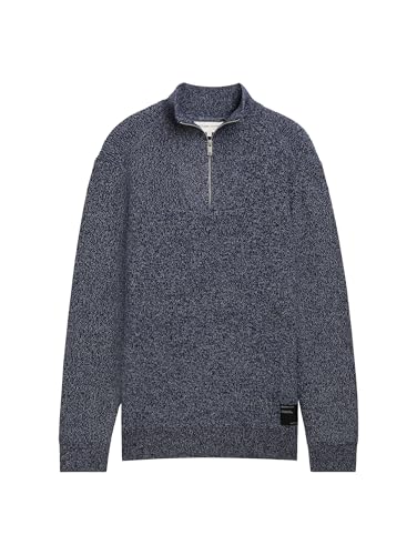 TOM TAILOR Denim Herren 1043033 Pullover, 36242-Navy Blue Mouline, X-Large von TOM TAILOR Denim
