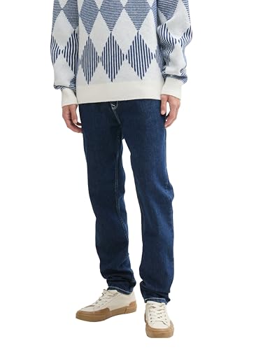 TOM TAILOR Denim Herren 1043454 Loose Tapered Fit Jeans, 10114-Clean Dark Stone Blue Denim, 32W x 36L von TOM TAILOR Denim