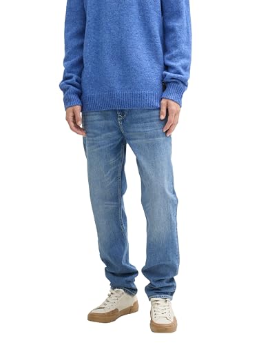 TOM TAILOR Denim Herren 1043454 Loose Tapered Fit Jeans, 10119-Used Mid Stone Blue Denim, 33W x 32L von TOM TAILOR Denim