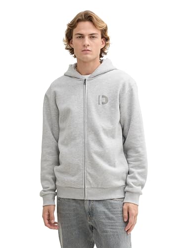 TOM TAILOR Denim Herren 1043954 Sweatshirt, 15398 - Light Stone Grey Melange, XL EU von TOM TAILOR Denim