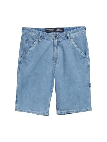 TOM TAILOR Denim Herren 1044993 Bermuda Jeans Shorts, 10113-Clean Mid Stone Blue Denim, L von TOM TAILOR Denim