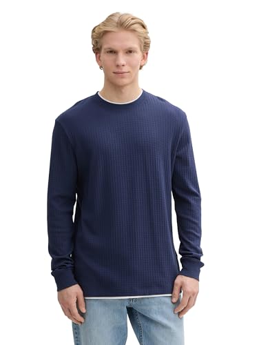 TOM TAILOR Denim Relaxed Fit T-Shirt mit Rücken-Print, beige Abbey Stone, XXL von TOM TAILOR Denim