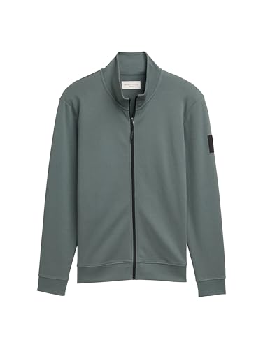 TOM TAILOR Denim Herren 1046271 Sweatjacke, 21951-Washed Jasper Green, L von TOM TAILOR Denim