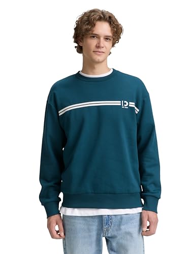 TOM TAILOR Denim Herren 1047941 Sweatshirt, 21179-Deep Pond Green, L von TOM TAILOR Denim