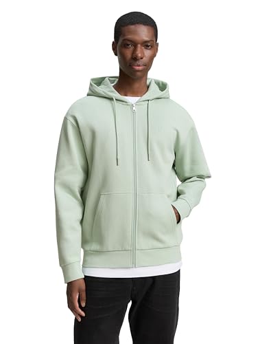 TOM TAILOR Denim Herren 1048078 Sweatjacke, 13632-Fresh Mint Green, XL von TOM TAILOR Denim