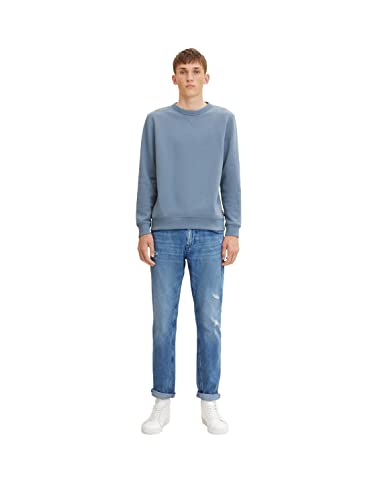 TOM TAILOR Denim Herren Adean Straight Jeans 1032754, 10122 - Destroyed Light Stone Blue Denim, 33W / 32L TOM TAILOR Denim Herren Adean Straight Jeans 1032754, 10122 - Destroyed Light Stone Blue Denim, 33W / 32L von TOM TAILOR Denim