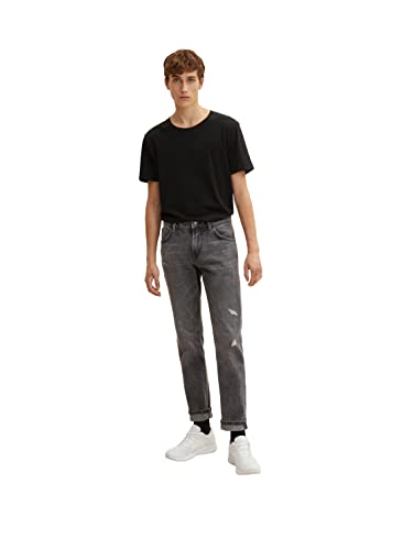 TOM TAILOR Denim Herren Adean Straight Jeans 1032754, 10222 - Destroyed Light Stone Grey Den, 36W / 32L TOM TAILOR Denim Herren Adean Straight Jeans 1032754, 10222 - Destroyed Light Stone Grey Den, 36W / 32L von TOM TAILOR Denim