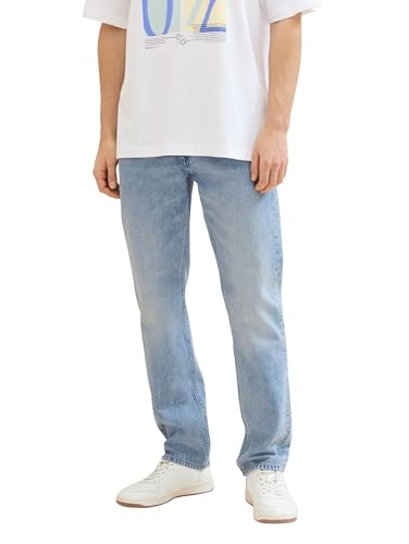TOM TAILOR Denim Herren Aedan Straight Jeans, Used Bleached Blue Denim, 31/32 TOM TAILOR Denim Herren Aedan Straight Jeans, Used Bleached Blue Denim, 31/32 von TOM TAILOR Denim