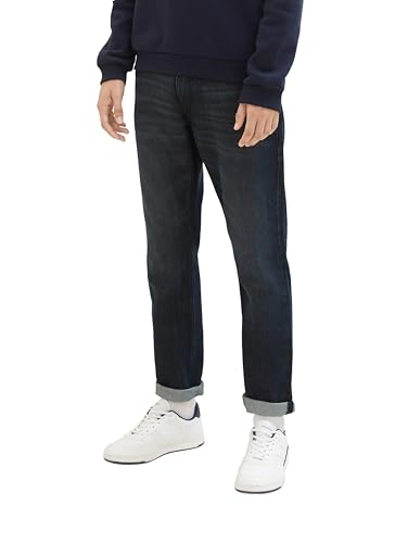 TOM TAILOR Denim Herren Aedan Straight Jeans, blue denim dark wash, 30/30 von TOM TAILOR Denim