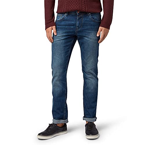 TOM TAILOR Herren Jeans 10622022 Aedan Straight, 10281 - Mid Stone Wash Denim, 33W / 36L von TOM TAILOR Denim